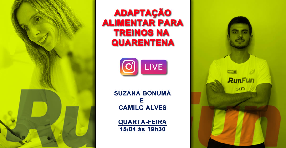 Live RunFun Nutrição Suzana e Camilo - 15/04/2020